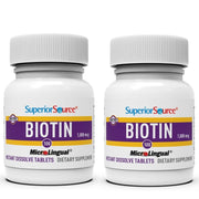 Superior Source Biotin 1000 mcg under-tongue tablet dissolving quickly for convenient daily use