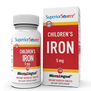 Superior Source Children's Iron tablet dissolves easily for gentle daily iron support.