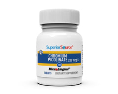 Chromium picolinate tablets from Superior Source support energy production and carbohydrate metabolism.