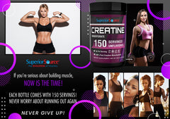 Superior Source unflavored Creatine Monohydrate powder whisked into a shake.