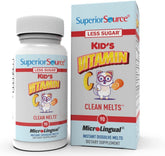 Packaging of Superior Source Kid's Vitamin C Clean Melts on a shelf.