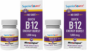 Superior Source NO Shot B-12 bottle front label showing product