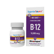 Superior Source No Shot B-12 bottle front for convenient daily energy support