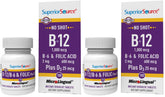 Superior Source No Shot B12 tablets in bottle front for easy daily energy support