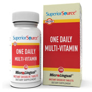 Superior Source One Daily multivitamin bottle on shelf supports daily wellness and convenience.