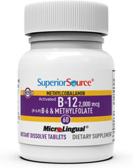 Superior Source Sublingual tablet dissolves beneath the tongue for rapid delivery.