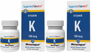 Superior Source Vitamin K bottle label with sublingual tablets for bone support