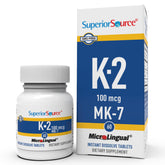 Close-up of the Superior Source Vitamin K2 MK-7 bottle ready for daily bone support.