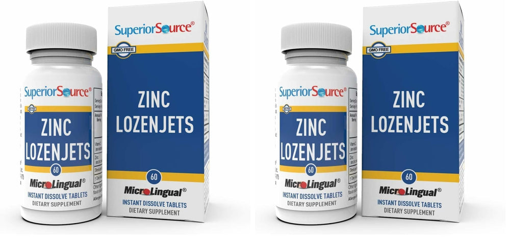 Superior Source Zinc Lozenjets bottle for daily immune support
