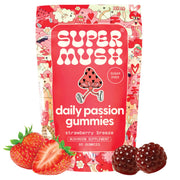 SuperMush Horny Goat Weed Gummies bottle signals vitality and daily energy.