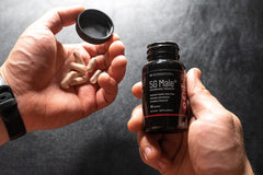 Supernatural Man 5G Male ingredients panel shows ginseng and garlic