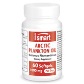 Supersmart Arctic Plankton Oil bottle showcasing daily omega-3 support.