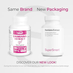 Damiana leaf capsules 4:1 extract ingredients panel