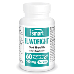 Supersmart FlavoFight orange bottle shows capsules for daily antioxidant support.