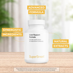 Supersmart Liver Support capsules dispensed for easy daily intake.