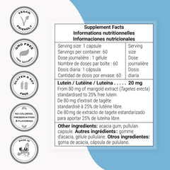 Lutemax patented extract visual conveying high potency lutein