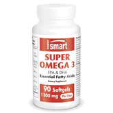 Supersmart Super Omega 3 bottle showing sustainable EPA and DHA source