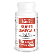 Supersmart Super Omega 3 bottle showing sustainable EPA and DHA source