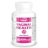 Supersmart Vaginal Health bottle shown for daily flora support and easy dosing.