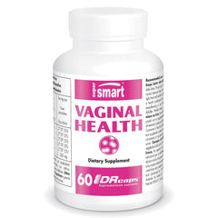 Supersmart Vaginal Health bottle shown for daily flora support and easy dosing.
