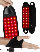 Supersred red light therapy pad for hands and wrists emits soothing 660nm and 850nm light.