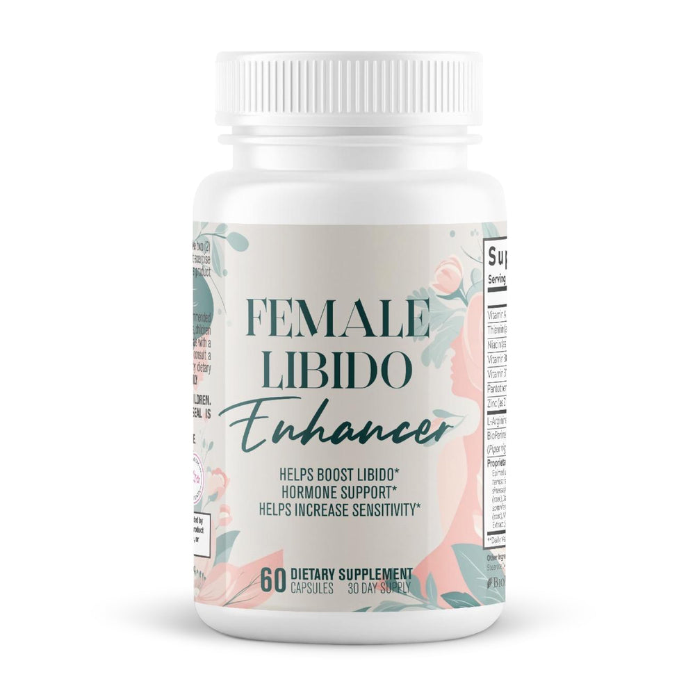 Supplement Universe Female Libido Enhancer bottle pour shows convenient daily wellness support.