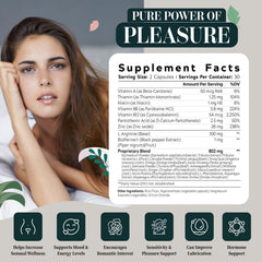 Supplement Universe Female Libido Enhancer label view emphasizes natural ingredients for balance.