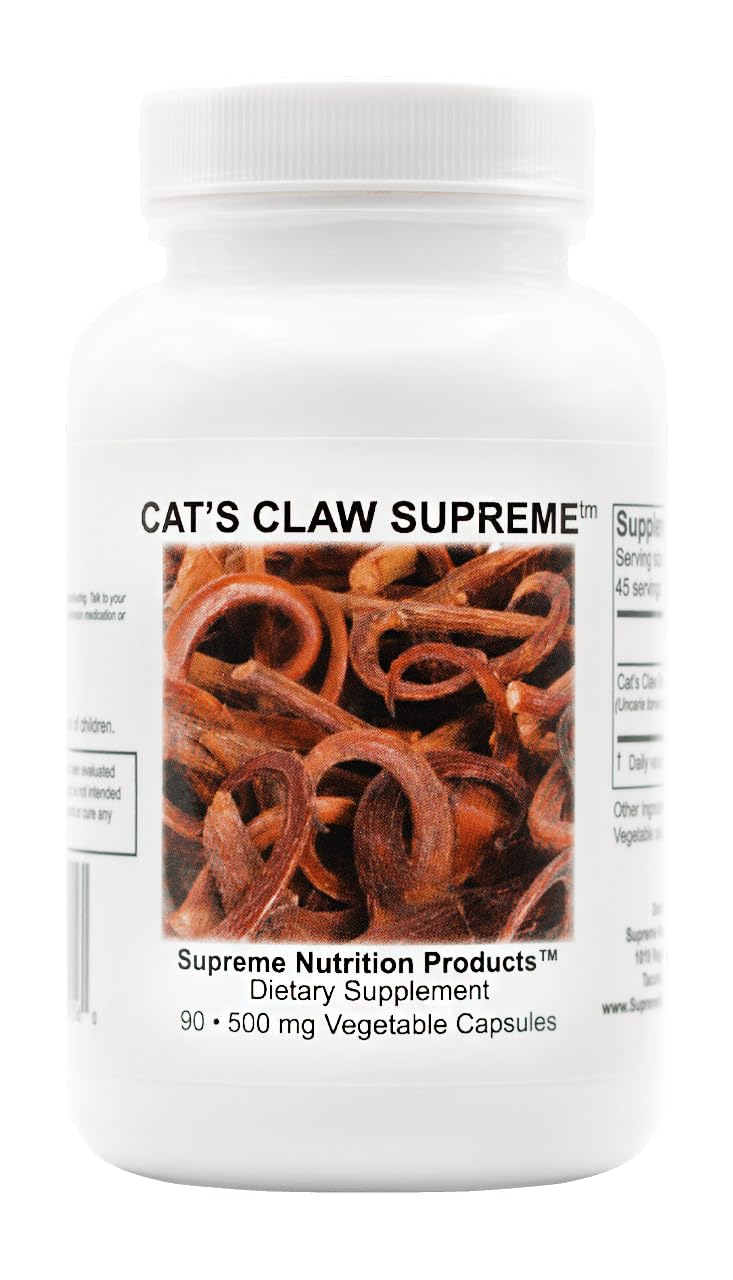 Supreme Nutrition Cat’s Claw Supreme bottle with pure herbal capsules for daily wellness