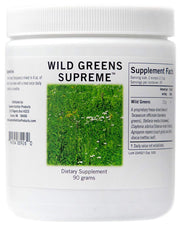 Supreme Nutrition Wild Greens Supreme bottle shows pure herbal blend for daily wellness.