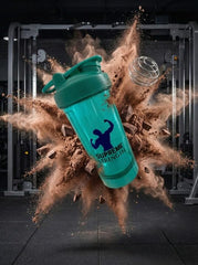 Ergonomic grip and carry loop on the Supreme Strength shaker.