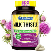 Surebounty milk thistle bottle front highlights 15000 mg strength for liver support