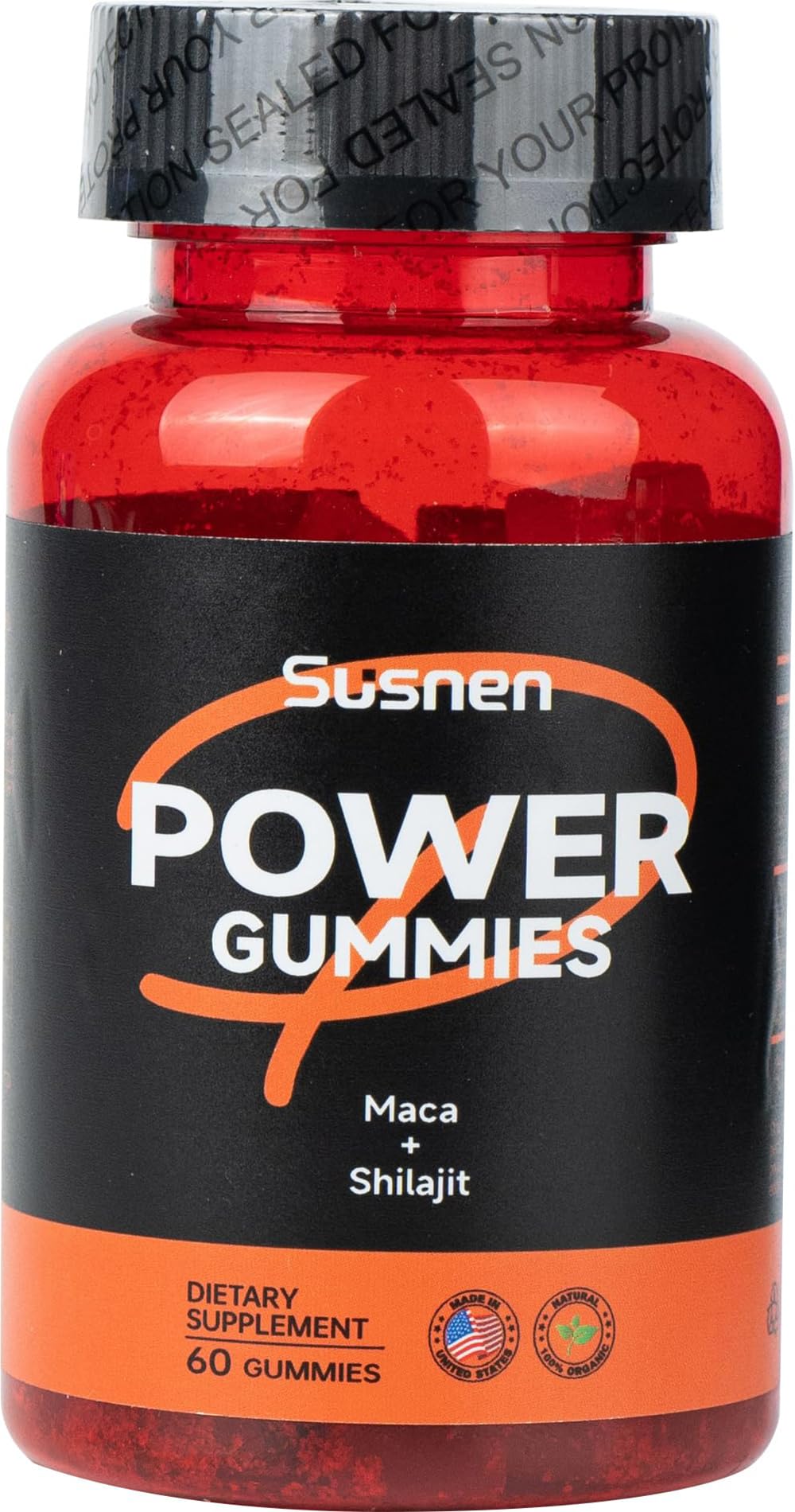 Susnen Power Gummies bottle front showing compact daily energy support