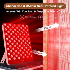 SUXIO red light therapy lamp with eye patch included for eye safety during sessions