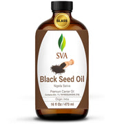 SVA Aceite de semilla negra en botella, cuidado diario para la piel y cabello.