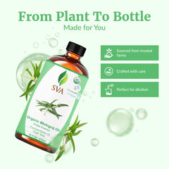 SVA Organics Bhringraj oil for hair care enhances shine and strength.