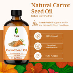 SVA Carrot Seed Oil used on face for gentle hydration.