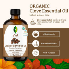 SVA ORGANICS Clove Bud Oil diffuser image for room aromatherapy warmth
