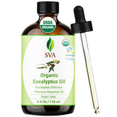 SVA ORGANICS eucalyptus oil bottle ready for diffusion and DIY blends.