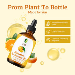 SVA Mandarin Essential Oil hair care scalp massage with carrier oil.