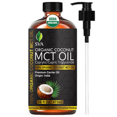 SVA MCT Oil 16oz bottle pour for easy skincare and massage