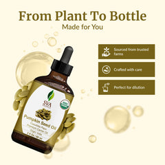 SVA Organics pumpkin seed oil applied with moisturizer for enhanced hydration.