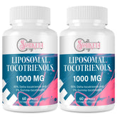 Svaiketa Liposomal Tocotrienols bottle front, premium packaging signals quality and a clean daily supplement ritual.