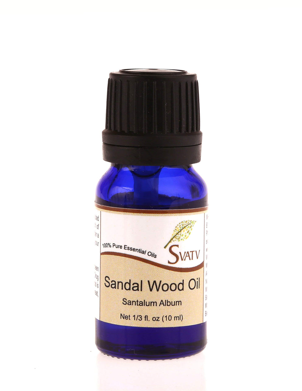 SVATV Sandalwood oil bottle for diffusion and mood grounding