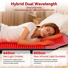 Svlseiia therapy pad featuring 1444 LEDs for broad, even light.