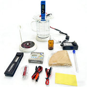SVZIOOG colloidal silver generator kit with magnetic stirrer in action for efficient production.