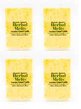 Swan Creek Luscious Lemon Vanilla Drizzle Melts front view showing the 4-pack for long-lasting fragrance