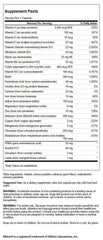 Swanson Active One Multivitamin with Iron label close-up highlighting plant-based ingredients