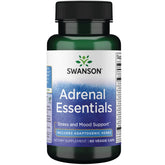Swanson Adrenal Essentials bottle with capsules for daily energy support and stress resilience