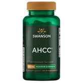 Swanson AHCC bottle front view highlights a trusted immune support supplement.