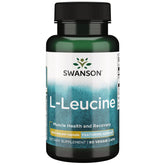 Swanson Ajipure L-Leucine bottle pour shows convenient capsule dosing for daily use.